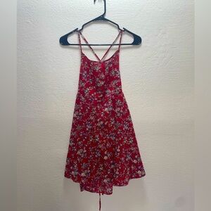 SHEIN red floral dress Medium